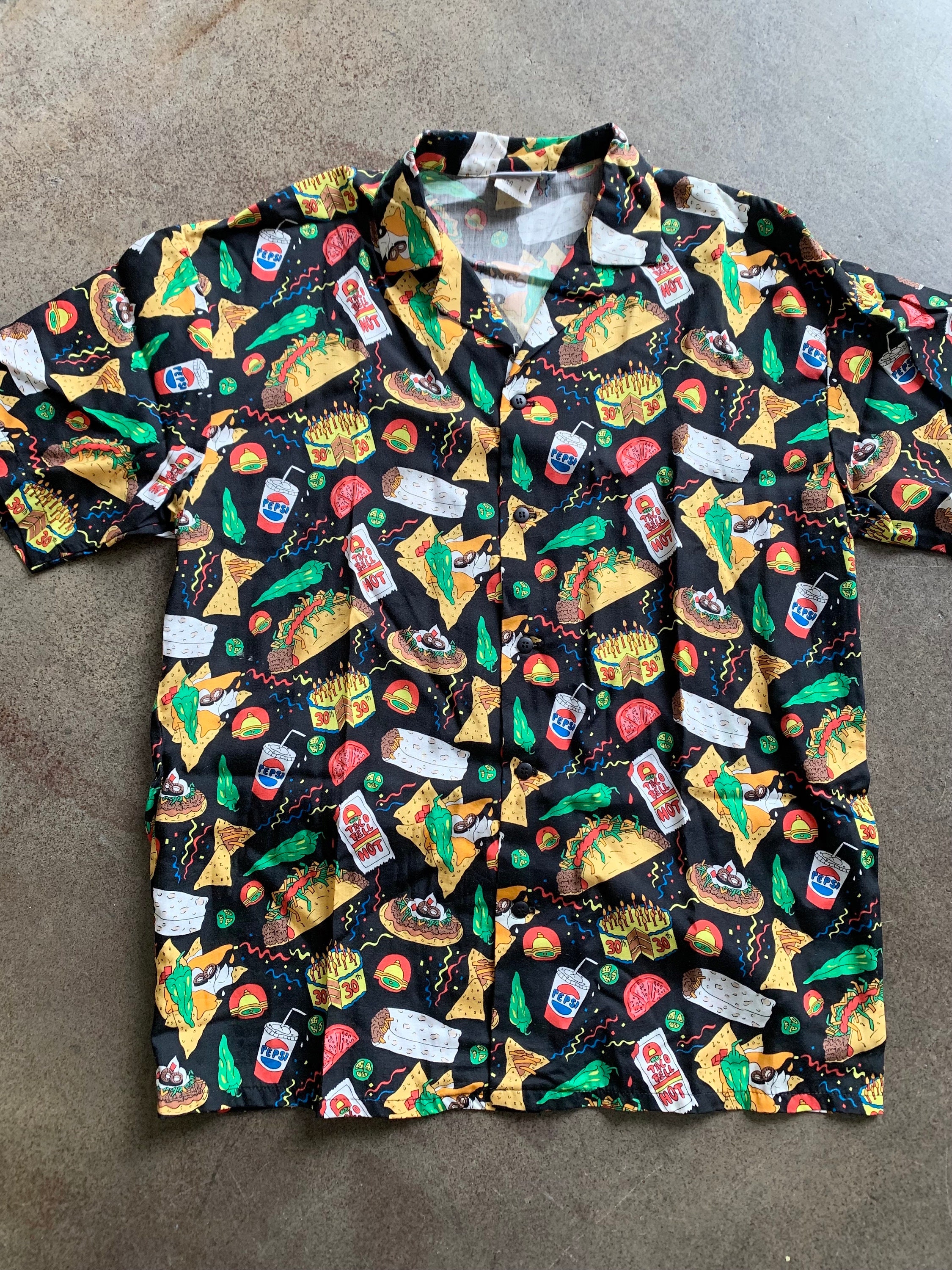 Vintage 1992 90's Taco Bell 30th Anniversary Employee Work Shirt