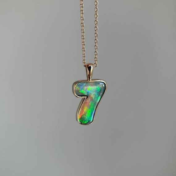 14K Gold pendant with Australian Crystal Opal