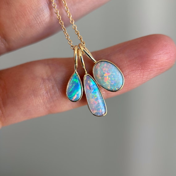 Australian Crystal Opal pendants