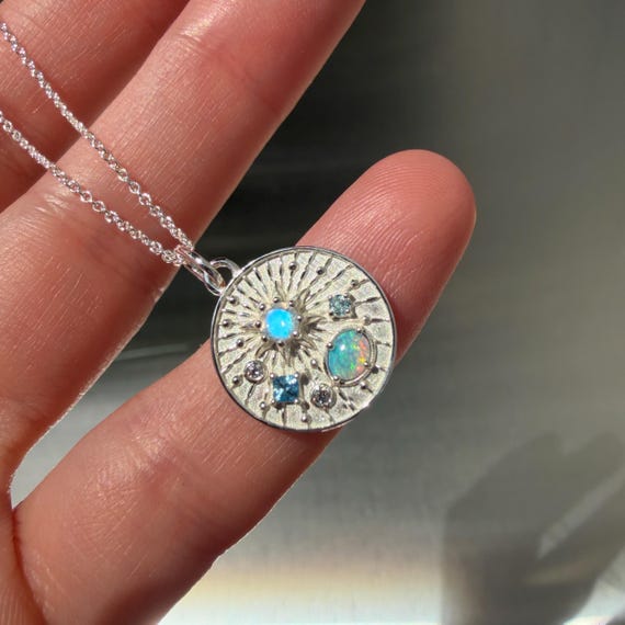 Celestial pendant in Sterling silver