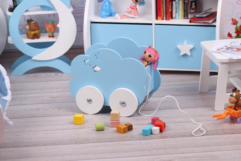 doll roomboxes dollhouses Miniature toy box 18 inch doll furniture toy box toys for dolls 14 scale 15-18 inch doll wagon