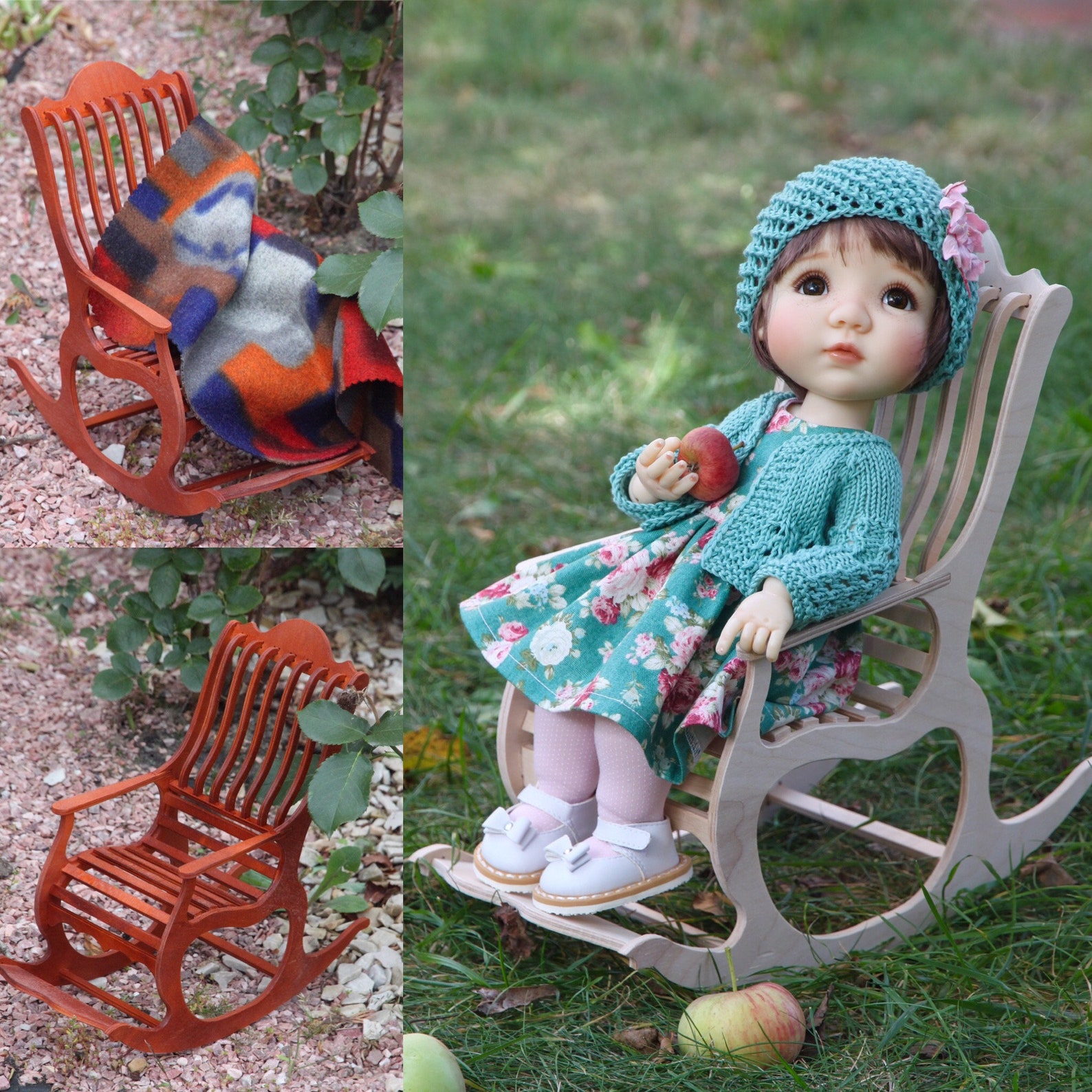 1518 inch dolls rocking chair. Wooden rocking chair. Etsy