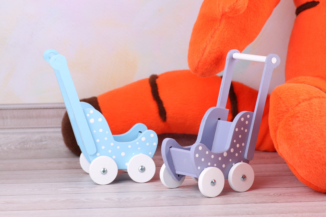 Baby Doll Carriage for 12 Dolls, Miniature Pram, Doll Stroller, Doll