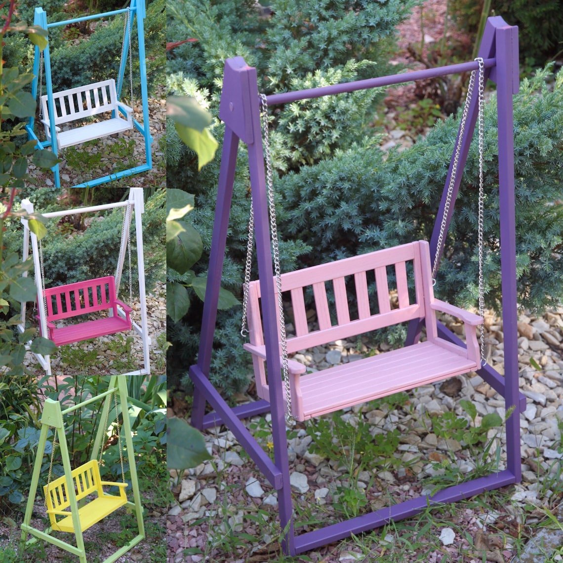 1518 inch doll swing. Wooden doll swing. Dollhouses. Doll Etsy