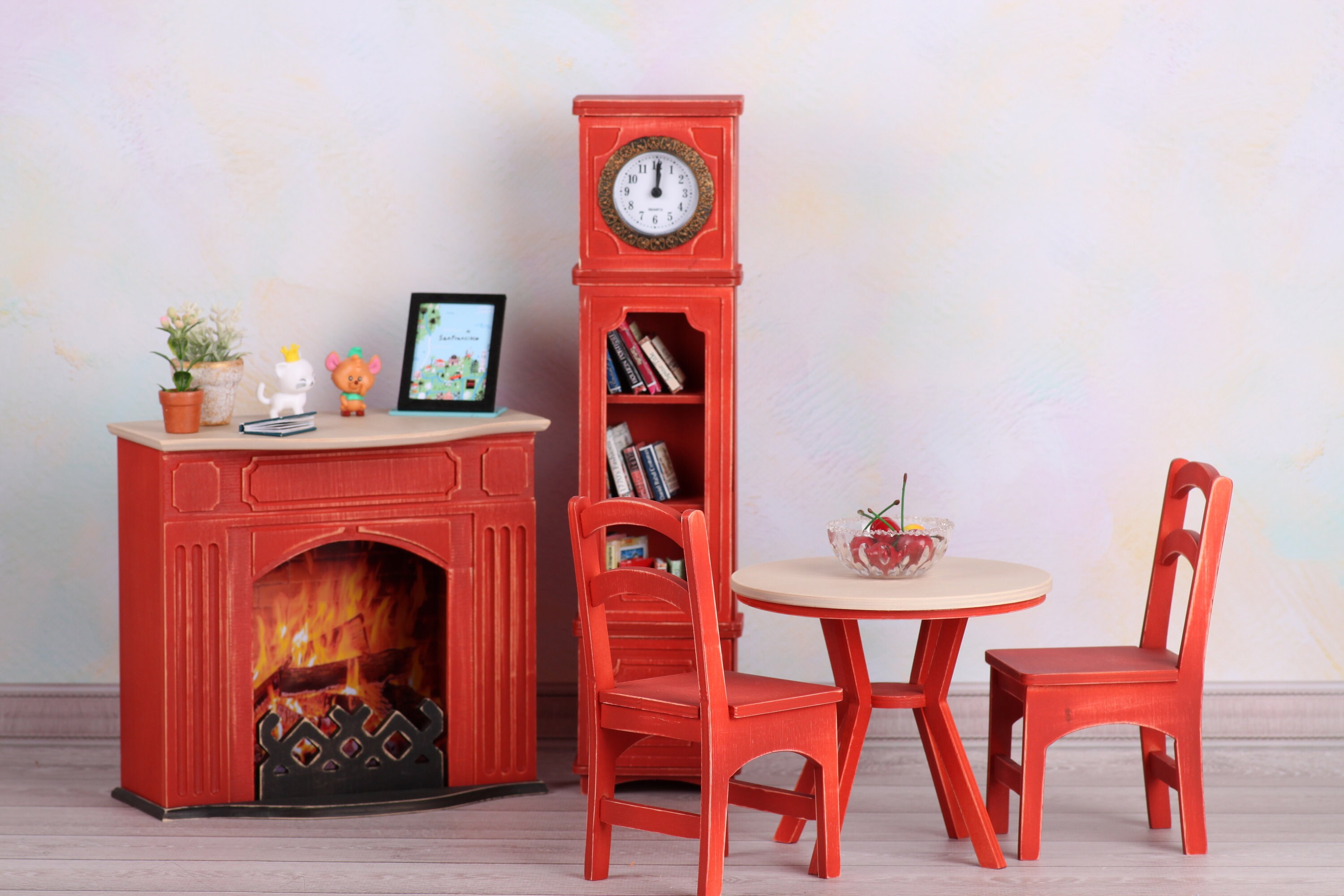 1/6 Scale Round Dining Table Chairs for 12 Doll Blythe Etsy Australia