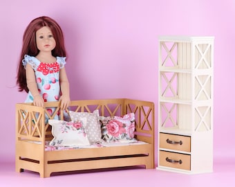 18 inch doll furniture, sofa, couch, daybed for Gotz happy Kidz dolls