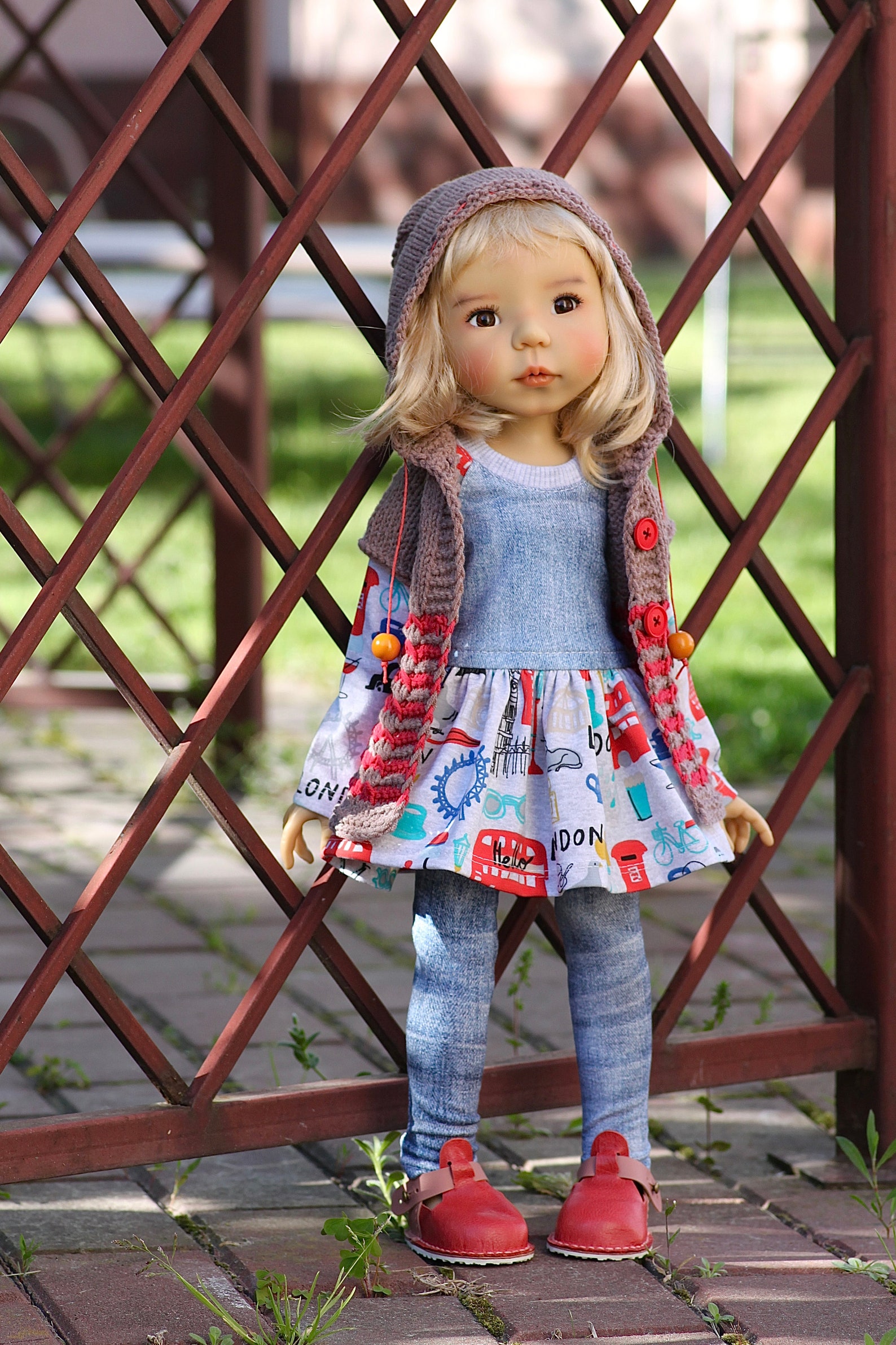 Tenue Complète En Laine Pour Poupée 34 Cm – My Meadow – Fait Main