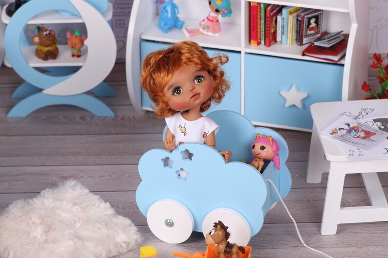 doll roomboxes dollhouses Miniature toy box 18 inch doll furniture toy box toys for dolls 14 scale 15-18 inch doll wagon