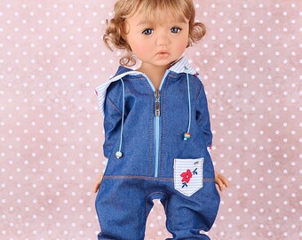 BB doll clothes meadow Bailey Saffi Sylvia outfit 18 inch jeans jumpsuit