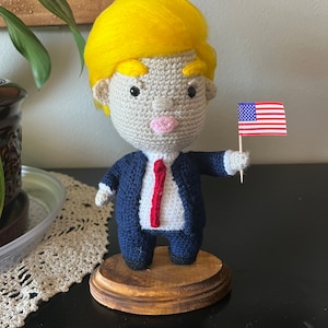 Donald Trump Crocheted Figurine - MADE TO ORDER