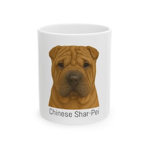 Chinese Shar-Pei Ceramic Mug: Dog Lover Coffee Cup