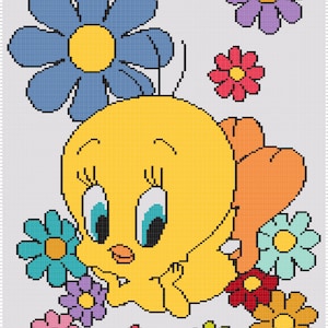 Patrón Graphghan de crochet para Tweety Bird 3