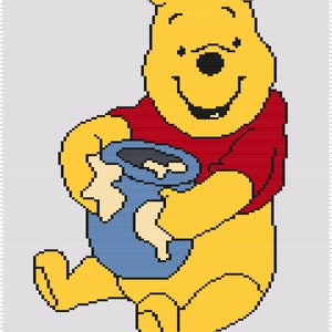 Winnie Bear Häkelanleitung Graphghan | SC Decke Muster | 108x200 Diagramm | Gobelin häkeln | NICHT C2C | PDF-Download