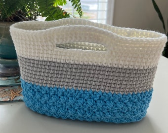 Handmade Crocheted Handbag - small tote bag