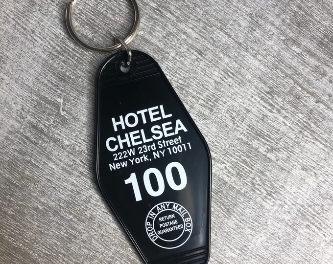 Hotel Chelsea Keychain, Motel Style Keychain. Hotel Chelsea New York ...