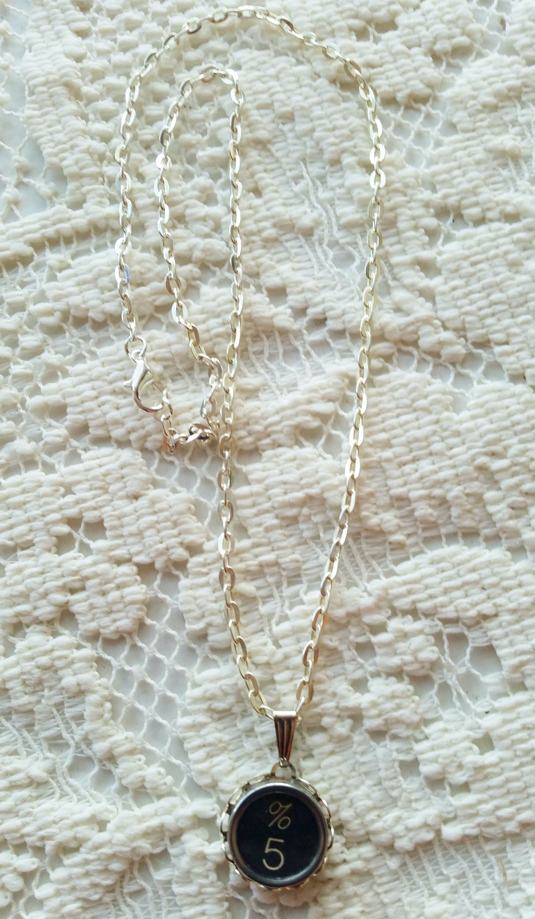 Typewriter Key Number Necklace 2 3 4 5 6 7 8 9 Antique | Etsy