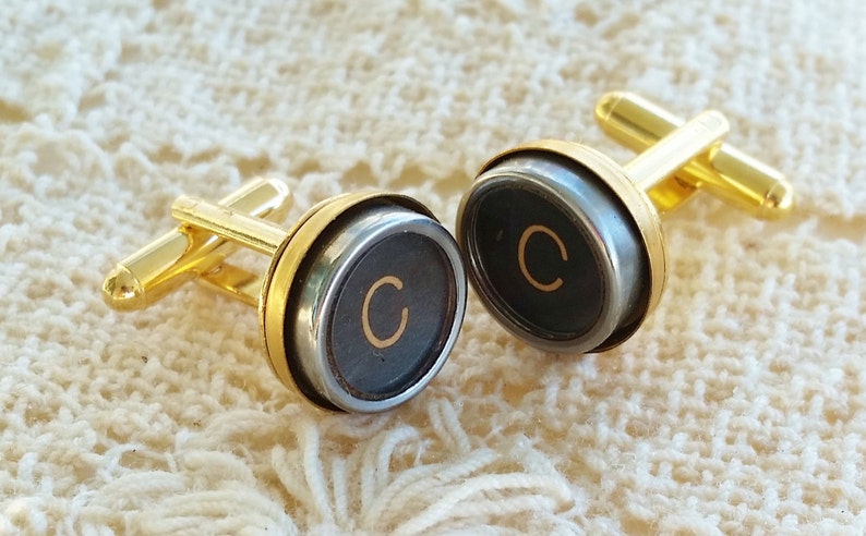 Personalizable Inicial Cufflinks-elige tus cartas