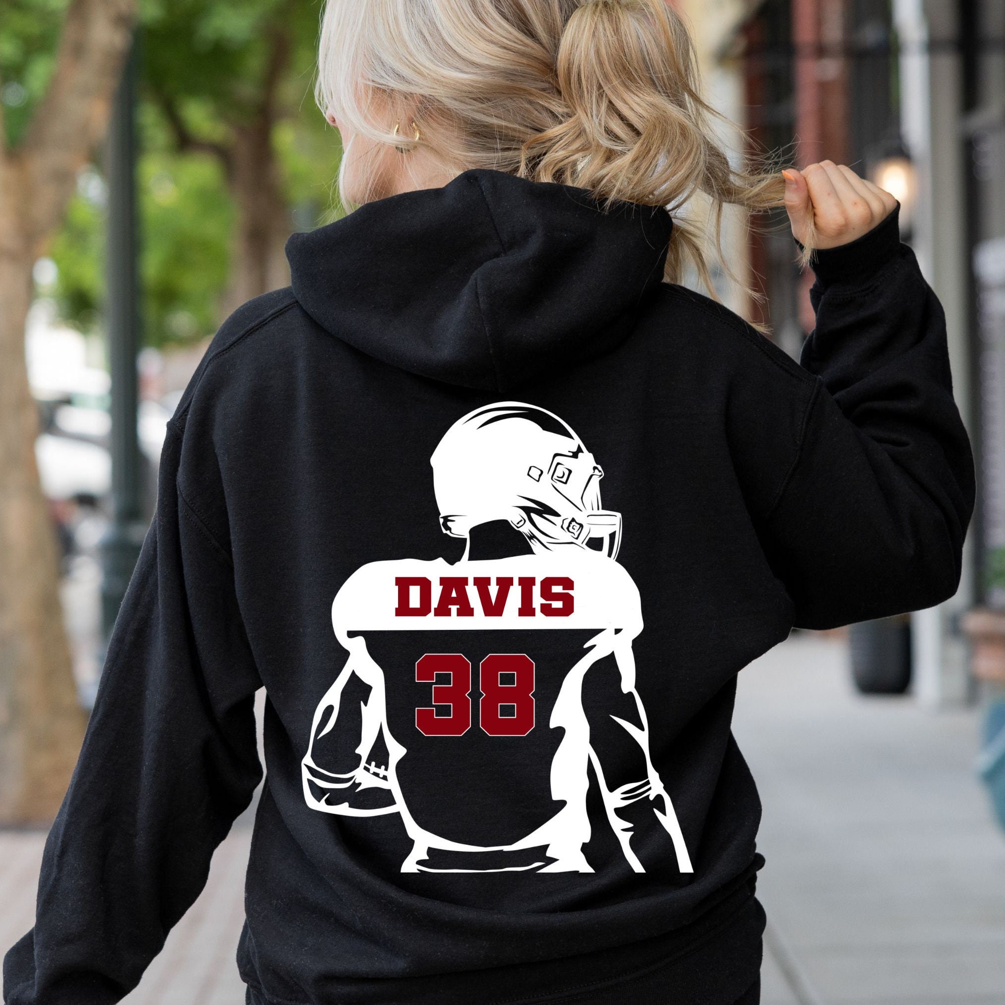Football Hoodie Custom Football Sweatshirt Custom Football Hoodie Football Mama Football Mom Football Gift Football Sweater Etsy
