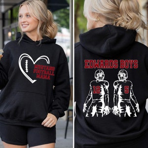 Football Hoodie, Custom Football Sweatshirt, Custom Football Hoodie, Football Mama, Football Mom, Football Gift