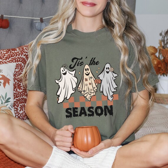 Halloween Tshirt, Ghost Shirt, Boo, Halloween Funny, Fall Crewneck, Cute Tshirt, Comfort Colors, Fall Shirt, Tis the Season