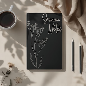 Sermon Notes Journal, Personalized Journal, Sermon Journal, Bible Note Journal, Church Notes, Bible Study Journal, Sermon Notes, Wildflower