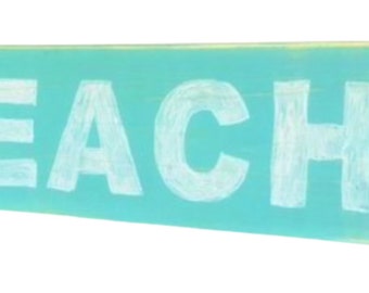 Beach Sign: "BEACH" Arrow Sign / Wood Sign / Distressed Finish / Beach Décor / 24" long; Great Mother's Day gift!