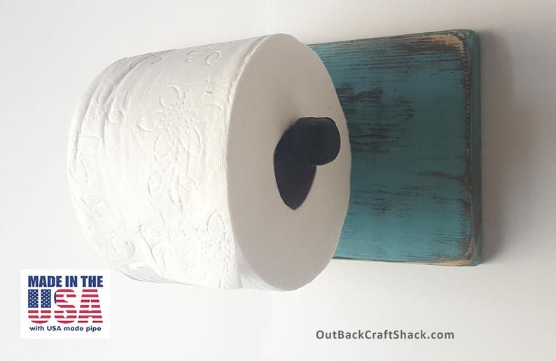 Industrial Bathroom Decor Pipe Toilet Paper Holder Etsy