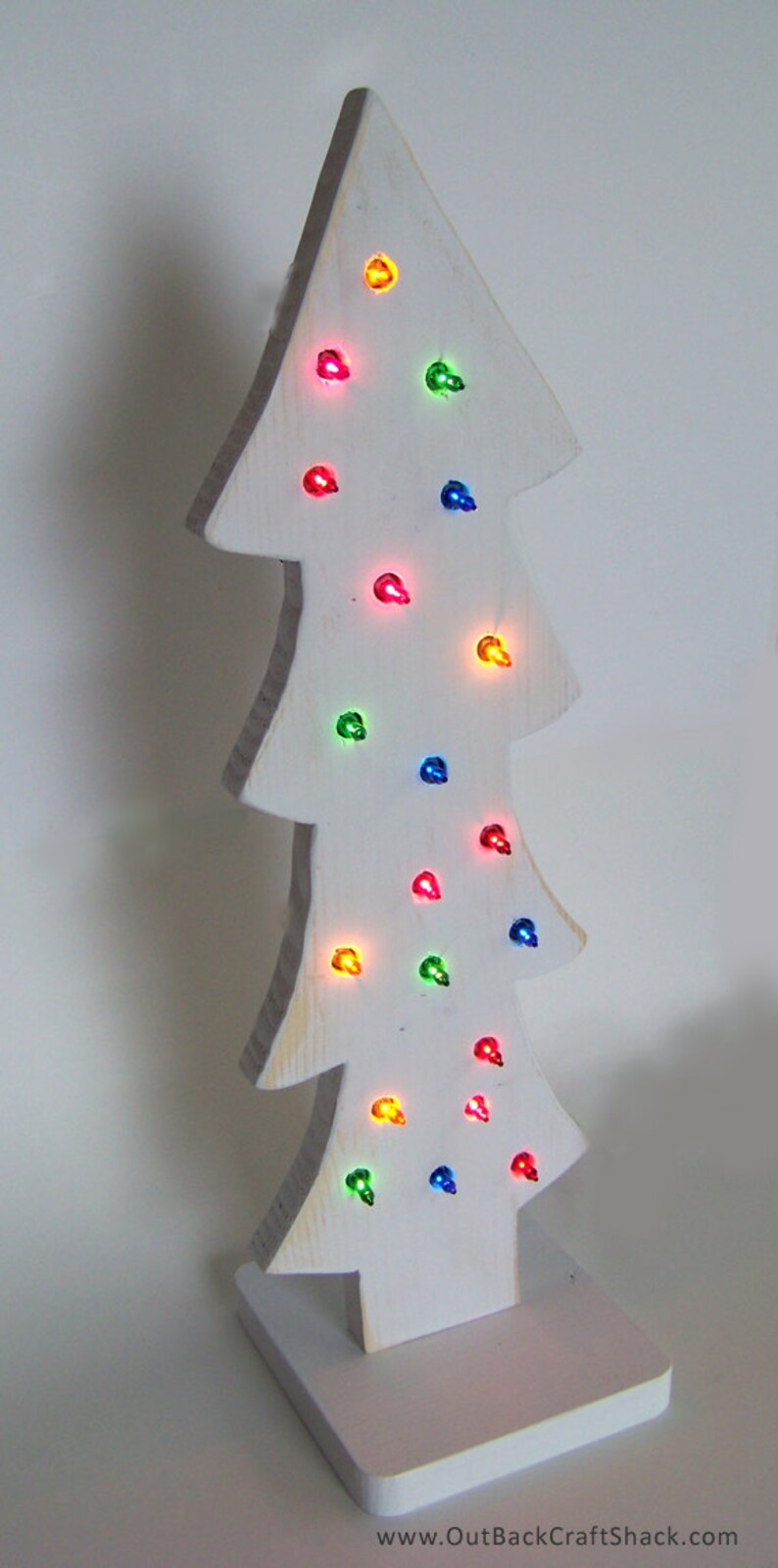Wood Christmas Tree with lights Christmas Decorations Etsy