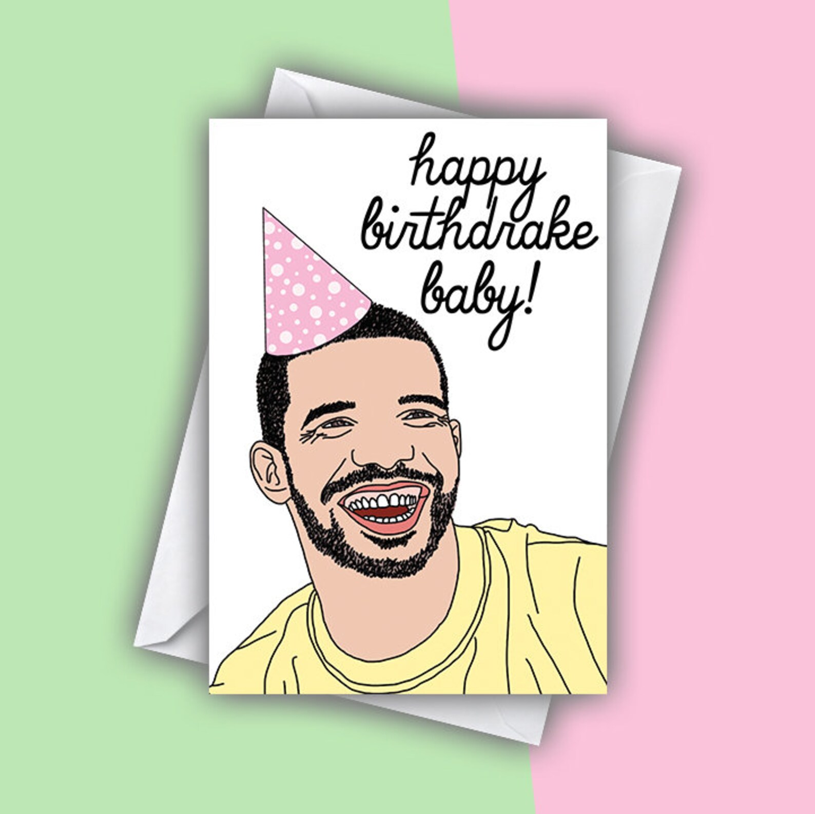 Drake Birthday Card Happy Birthdrake Baby Card Birthday Card - Etsy