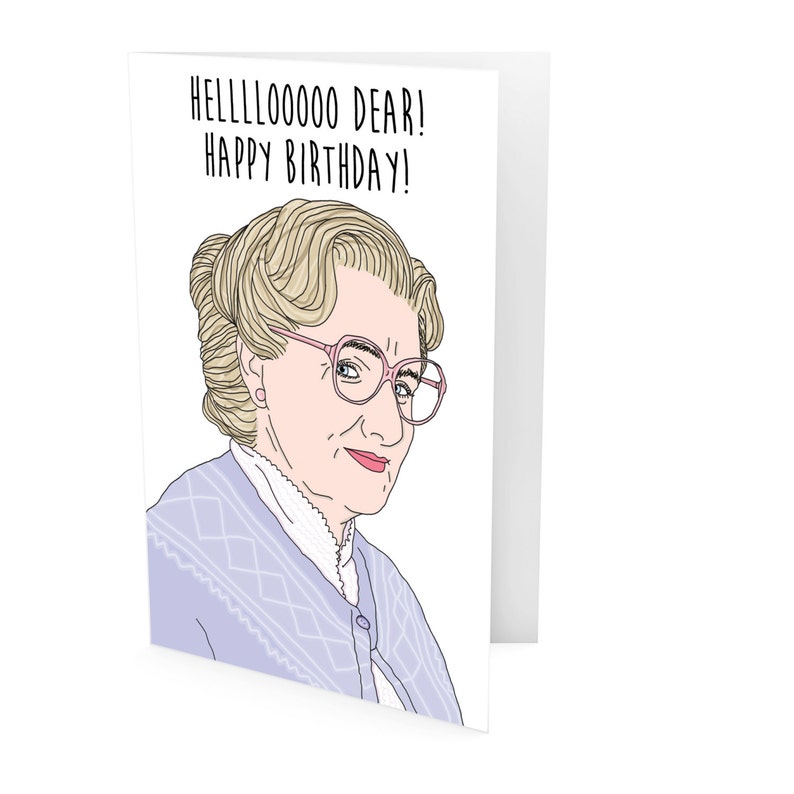 Birthday Card Mrs Doubtfire Birthday Card Funny Birthday | Etsy UK