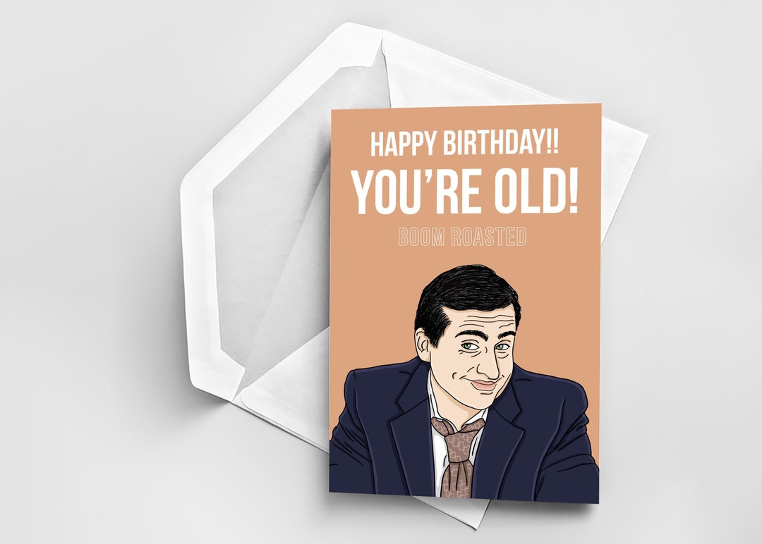 Birthday Card Michael Scott the Office Inspired Funny - Etsy