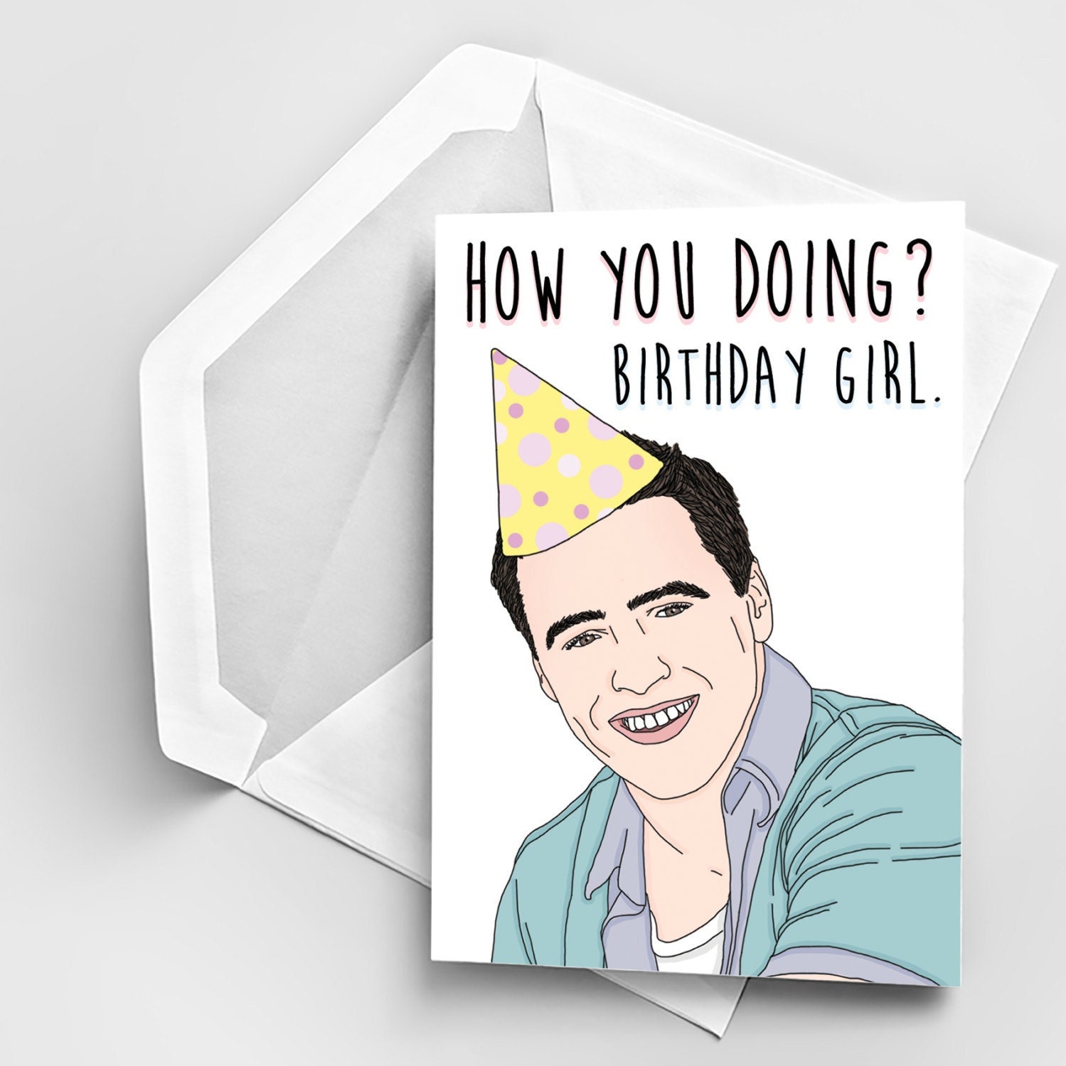 Happy Birthday Greeting Card Friends Inspired Birthday Card - Etsy Happy Birthday Greeting Card Friends Inspired Birthday Card - Etsy