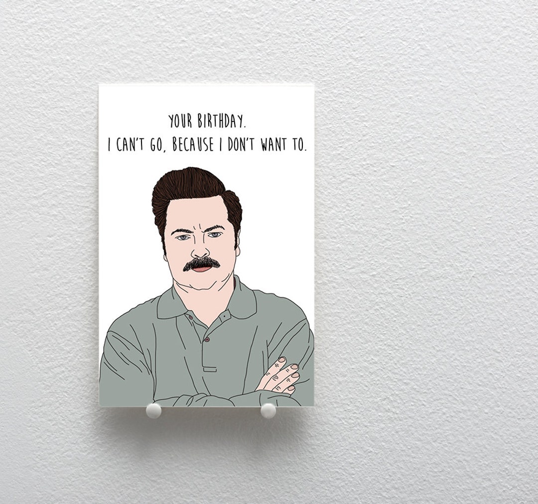Birthday Greeting Card Happy Birthday Party Funny Ron - Etsy