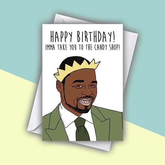 Items similar to Happy Birthday Greeting Card, 50 Cent Birthday Card, Birthday Card Song Lyrics
