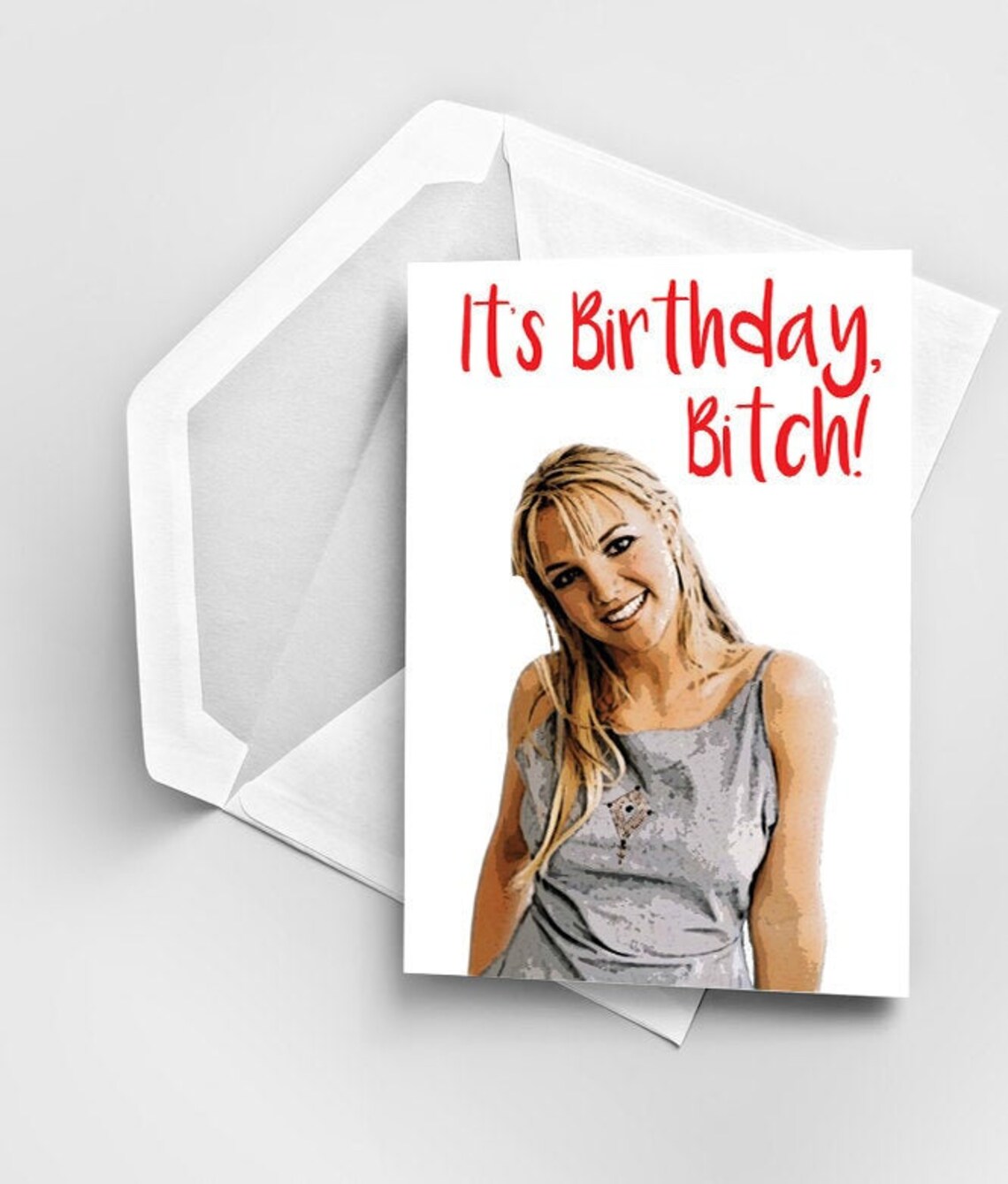 Happy Birthday Greeting Card Brittany Spears Birthday Card - Etsy