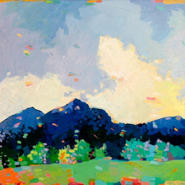 CLOSEOUT Mt Mansfield, Vermont, 18 x 18 inches, , signed and numbered by Henry Isaacs