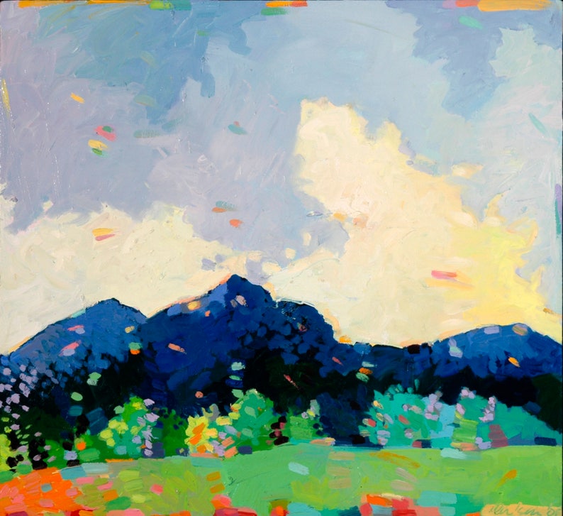 CLOSEOUT Mt Mansfield, Vermont, 18 x 18 inches, , signed and numbered by Henry Isaacs image 1