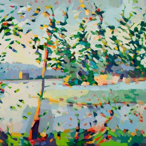 CLOSEOUT Along the Damariscotta River, Maine, 11 x 14&quot; Limited edition of 15 giclee prints, signed and numbered, by Henry Isaacs