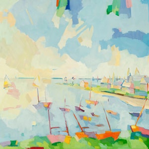 CLOSEOUT Nantucket Harbor in June. 14 x 17 inch  print area, an edition of  15 archival giclee prints, signed and numbered.