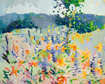 NEW on CANVAS. Ready to Hang. Wildflowers along the Brazos River Road, Texas, 40 x 32, limited edition of 10, signed and numbered