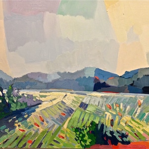 WYPRZEDAŻ Widok z Snake Mountain, Champlain Valley, hrabstwo Addison, Vermont, podpisany wydruk w limitowanej edycji, 16 x 20&quot;