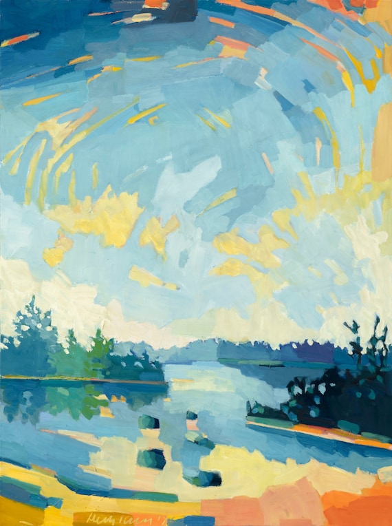 West from Swan's Island, 20 x 16 inch archival giclee print, limited edition of 12, by Henry Isaacs.