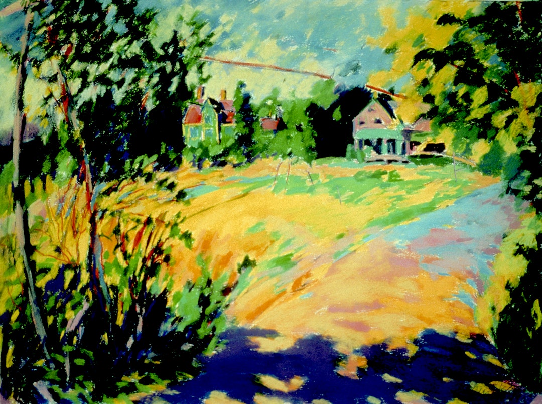 FRAMED Canvas. Town Field Islesford Maine 16 X 20 Inches Etsy