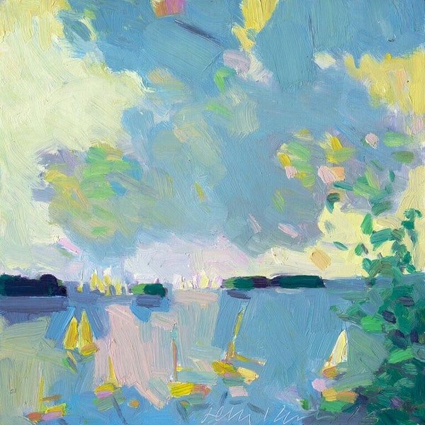 RESTPOSTEN Segeln vor der östlichen Uferstrasse in der Casco Bucht, Giclée 12 x 14, signiert und nummeriert, limitiert auf zehn Exemplare