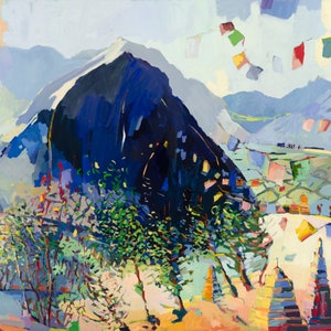 CLOSEOUT Trekking in Nepal, 24 x 32 inch approx inches print area. an edition of ten, archival giclee prints