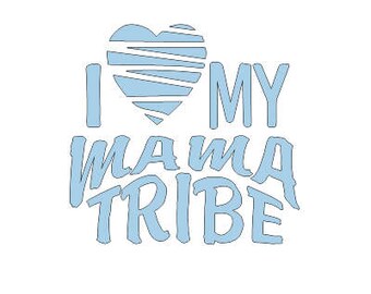 I Heart My Mama Tribe デカール - クランチ、ヒッピー、ママライフ