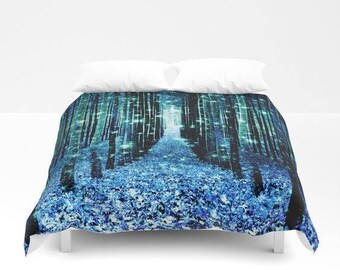 Fleece Blanket Magical Forest Duvet Blanket Fairy Tale Throw Etsy