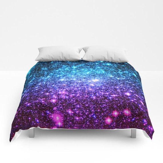 Duvet Cover Or Comforter Blue Purple Pink Stars Astral - Purple And Turquoise Ombre Bedding Duvet Cover Or Comforter Blue Purple Pink Stars Astral - Purple And Turquoise Ombre Bedding