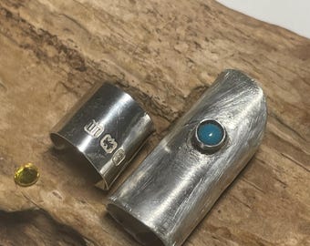 Silver 925 Dreadlock/Beard Cuff. Made from repurposed Silver and recycled Copper.