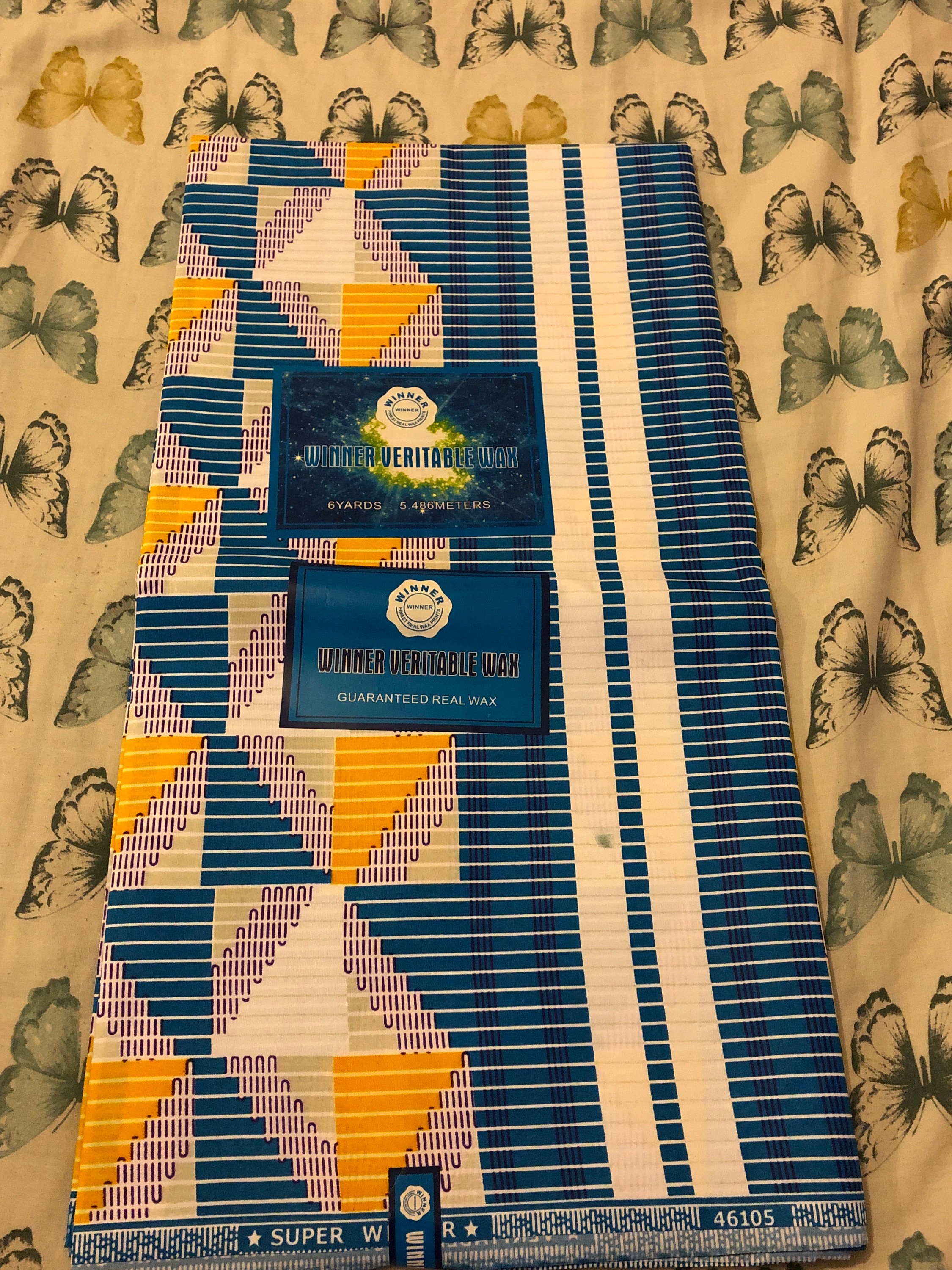 Tejido multicolor Kente African Ankara Print Fabric Etsy España